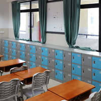 Casiers électroniques modernes Toppla en plastique ABS avec serrure à combinaison/clé, démontables, pour usage extérieur (école, plage), auto-service