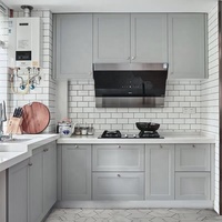 Vente en gros à prix réduit Meubles modernes laqués personnalisés de style Hampton Armoires de cuisine
