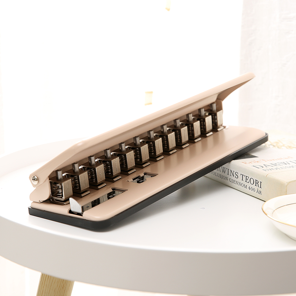 Basics-12-Hole Punch Staples, Arc Desktop Paper Punch, 9-Sheet Capacity, mushroom Hole для Discs Bound Notebook