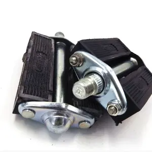 Good quality black wholesale old style rubber block iron bicycle pedals/bike pedal for 28" bike