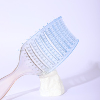 LOGO personnalisé Brosse à cheveux de massage en plastique Perruque incurvée Brosse démêlante pour cheveux humides pour un séchage plus rapide Bonbons Couleur dégradée