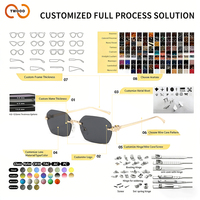 Lunettes de soleil sans monture TWOOO T1907 avec logo personnalisé OEM, protection UV400, unisexe, mode, conduite, extérieur, vente en gros, directement de l'usine, pour hommes et femmes