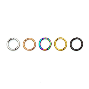 Anillos abiertos de acero inoxidable, 5x0,7mm, conectores para hacer joyas, joyería, hebilla de círculo de Metal, anillo redondo - Product Image 2