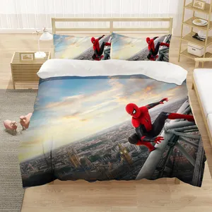 Cina 100% tessuto in poliestere stampato in 3d spider-man moses basket designer set di biancheria da letto stampata di lusso