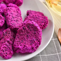 Pure natuurlijke gevriesdroogde rode drakenvrucht plakjes zonder suiker FD rode pitaya knapperige snack voor de wereldmarkt