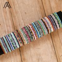 Bracelets en Cristal Naturel Gemme Facettée 3mm Petites Perles Élastiques Bijoux Classiques Cadeaux de Mode Vente en Gros