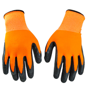 13 Gauge Polyester <strong>Latex</strong> Palm <strong>Gloves</strong> Crinkle <strong>Latex</strong> Coated Working Gardening <strong>Gloves</strong> - Product Image 2