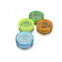 Pot en plastique transparent rond petit format 3ml 5ml 3g 5g pour crème, mini-boîte cosmétique transparente avec couvercles en stock à prix abordable