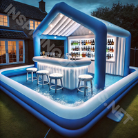 Bar de piscine gonflable de loisirs et de divertissement de haute qualité personnalisé en usine avec tente adapté à une variété de scènes