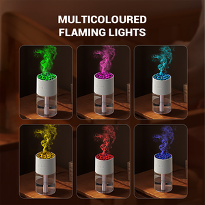 Ngọn Lửa Không Khí Hương Thơm Khuếch Tán Độ Ẩm USB Siêu Yên Tĩnh Tinh Dầu Khuếch Tán Với 7 Màu Xách Tay <span class=keywords><strong>Mini</strong></span> Xe Máy Tạo Độ Ẩm Cho Phòng Ngủ - Product Image 2
