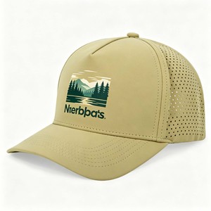Wholesale 5 Panel Baseball Cap Waterproof Quick Dry Laser Cut Hole - Product Image 3