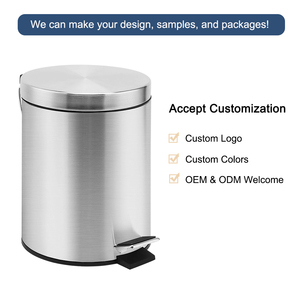 ถังขยะสแตนเลสขนาดเล็กพร้อมฝาปิดและแป้นเหยียบ 5 ลิตร ถังขยะขนาดเล็ก สีและขนาดตามสั่ง สำหรับใช้ภายในอาคาร - Product Image 2