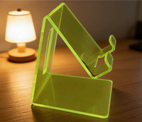 Support de téléphone universel transparent en acrylique, prix d'usine, simple, épais, portable, multifonction, logo personnalisé pour téléphones et tablettes
