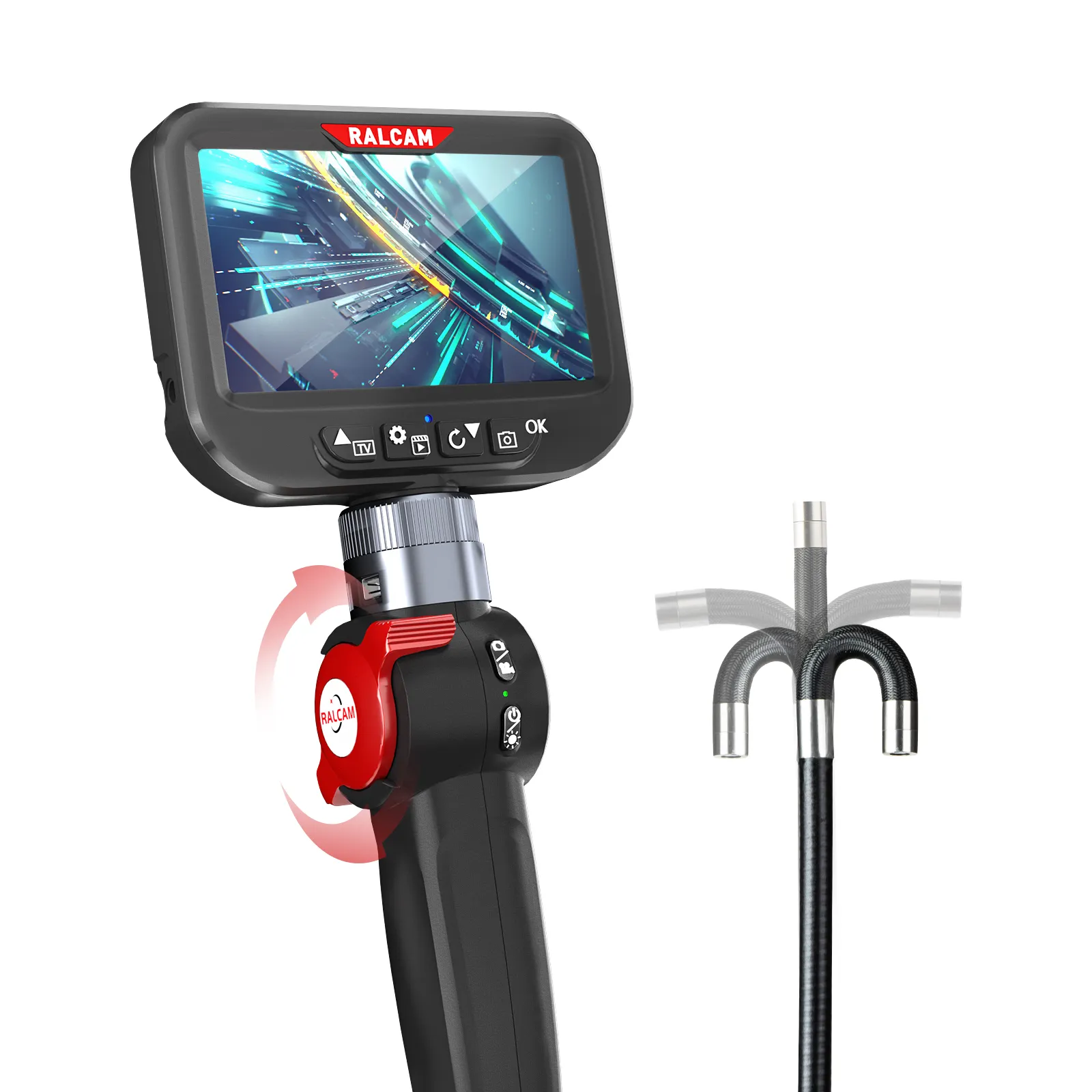 Taşınabilir 6.2Mm 1Mp 1M tüp videoskop Borescope Ip67 su geçirmez otomotiv Borescope