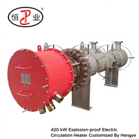 Chauffe-circulateur électrique antidéflagrant de 420 kW pour préchauffage de gaz combustible, régénération d'amines, réchauffement et reboiler en pétrochimie
