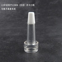 Bouchon compte-gouttes pour ampoule, flacon réutilisable, embout en silicone transparent, tête en forme de corne pour flacons, bouchon