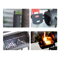Barbecue fumoir à charbon de bois vertical moderne en acier avec revêtement en poudre pour usage commercial en gros