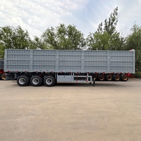 Semi-remorque à plateau ou à ridelles détachables, 60 tonnes, 3 essieux, suspension mécanique, pour le transport de conteneurs