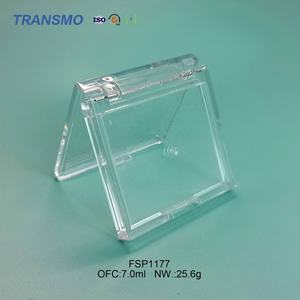 Eco Friendly Single Eye Shadow case Compact Powder case Pet Crystal square <b>Blushes</b> Package - Product Image 5