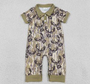 Combinaison d'été pour bébés garçons à imprimé camouflage 5 couleurs, combinaisons de chasse pour frères et sœurs - Product Image 3