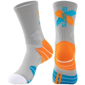 Customized MID Calf Towel Soled Sports <b>Socks</b> Breathable and Sweat Absorbent Basketball <b>Socks</b> - Product Image 1