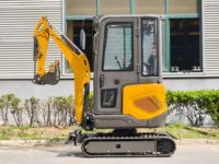 Mini-excavatrice sur chenilles 1,6 tonne à livraison rapide, moteur Euro5, forte puissance de creusement, chenilles en caoutchouc, zéro déport arrière, pour aménagement paysager