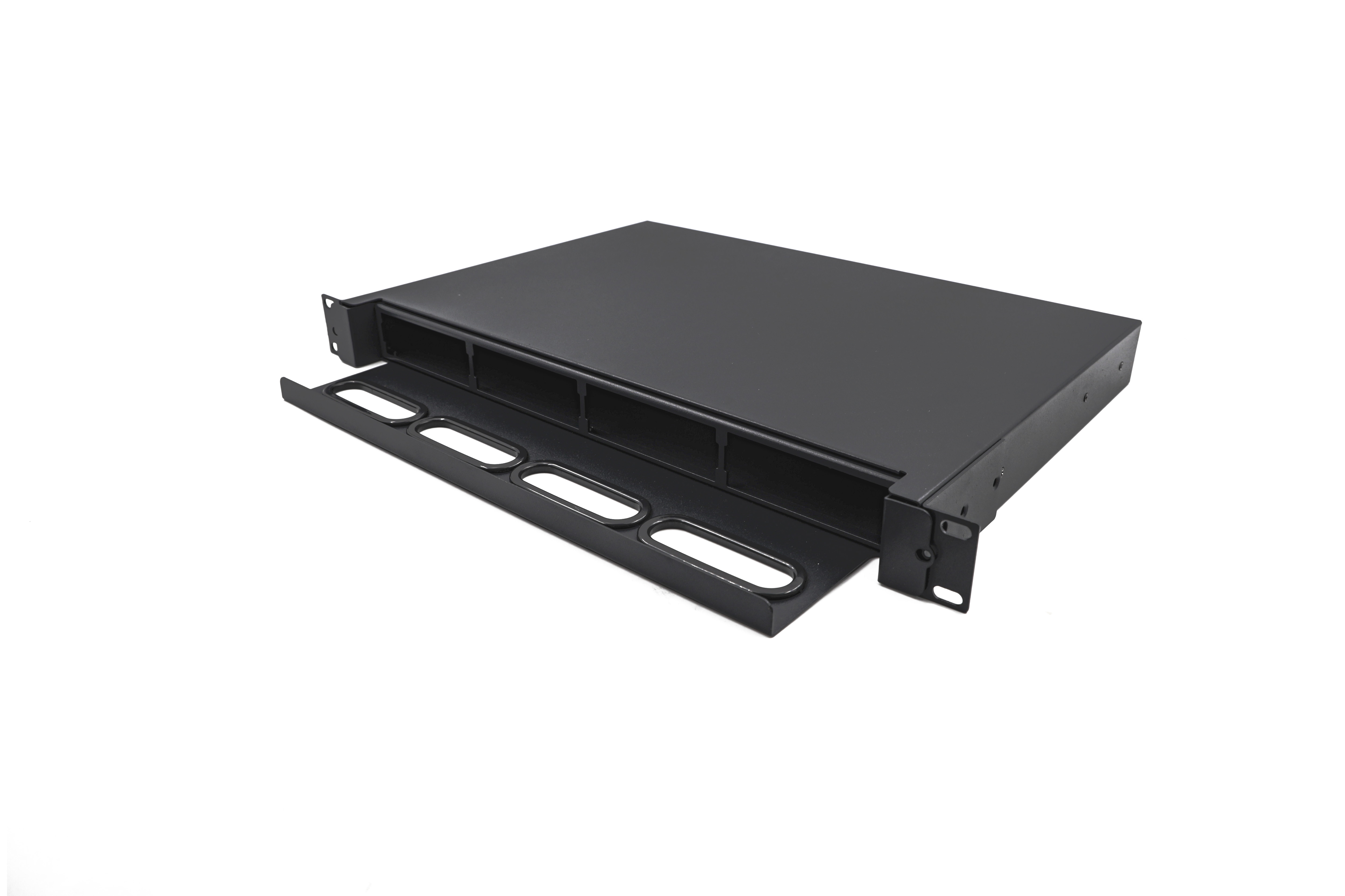1U 96 Core Duplex LC Rack Mount Patch Panel Sliding Fiber With 2 Splice Trays