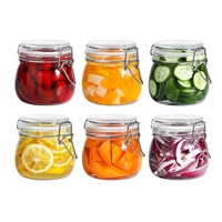 Bocaux en verre en gros pour cornichons, bocaux de conservation alimentaire, bocaux pour huile de piment, bocaux Mason, bocaux à miel avec couvercles
