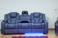 Canapé de salon en cuir moderne 3 places, design de luxe, style italien, inclinable – Collection Hot Sale