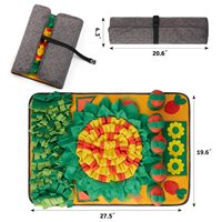 Tapis de renifflement pour chien à alimentation lente, jouet d'alimentation grande taille, tapis de renifflement anti-ennui pour l'entraînement des chiens, fournitures d'alimentation pour animaux de compagnie
