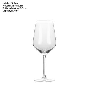 Verre à <span class=keywords><strong>vin</strong></span> de luxe léger en cristal <span class=keywords><strong>rouge</strong></span> bordeaux, design européen, grande capacité, gravure personnalisable, prêt pour les fêtes, 440-620 ml - Product Image 6