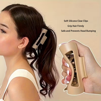 Pince à cheveux en silicone souple la plus vendue, pince à cheveux incassable, pince à cheveux flexible, pince à cheveux requin, accessoire pour femmes, pince à cheveux