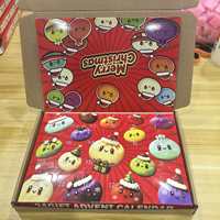 Calendrier de l'Avent de Noël : Boîte Mystère 24 Surprises – Jouets Squishy Anti-Stress en TPR Souple, Thème Dessin Animé, pour Fêtes de Famille et Célébrations