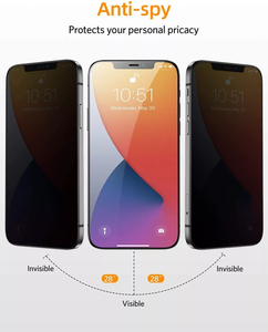 Dual Privacy Film Displays chutz folie aus gehärtetem Glas für iPhone 15 16 17 Air Pro Max <span class=keywords><strong>Mini</strong></span>-Kameras chieber 2.5D 9H Wasserdichtes Glas - Product Image 4