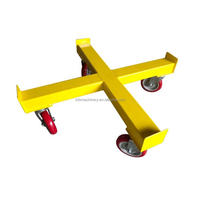 Chariot à fûts en acier de 55 gallons avec roulettes pivotantes non-marquantes, chariot robuste pour seaux, fûts de carburant et conteneurs de déchets, commande en gros