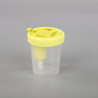 Conteneur d'urine médical jetable stérile 30ml 40ml 60ml 120ml échantillon sous vide avec aiguille