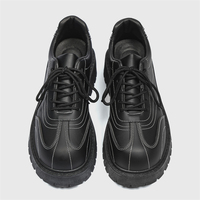 Mocassins pour hommes personnalisés gros orteil semelle épaisse à lacets plate-forme en cuir chaussures d'affaires pour les fêtes chaussures de mariage plates