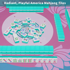 Fournisseur de tuiles de mahjong de style luxueux inspiré du cloisonné en acrylique de qualité supérieure, idéal pour les soirées de jeu, étiquette privée disponible - Product Image 3