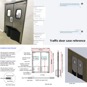 <span class=keywords><strong>Porta</strong></span> <span class=keywords><strong>a</strong></span> Battente <span class=keywords><strong>a</strong></span> Doppia Anta in Acciaio Inox 304 per Uso Commerciale, Resistente agli Urti, per Cucine di Ristoranti - Product Image 5