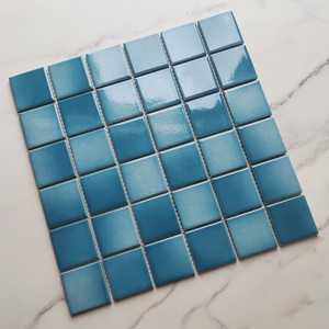 Nhà máy giá rẻ giá New Blue tráng men Glossy gốm sứ khảm hồ bơi gạch - Product Image 3