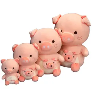 2022 Chinese OEM free sample 23/35/45/60cm stuffed soft pink toy pig