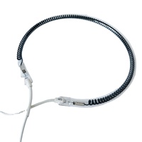 Élément chauffant rond flexible en fibre de carbone à infrarouge lointain, tube chauffant électrique pour four 220V 1100W 1200W