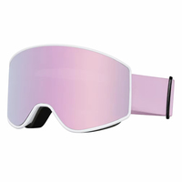 Lunettes de ski sans monture tendance en PC et TPU, vision large, unisexe, pour snowboard et activités hivernales en extérieur