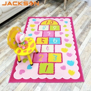 Tapis de jeu classique pour enfants 100% Polyester 3mm motif floral gratuit tapis rampant <span class=keywords><strong>marelle</strong></span> conception personnalisable pour les enfants - Product Image 2