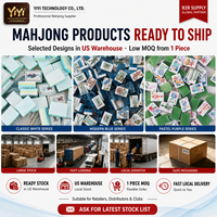 Livraison Rapide En Stock 1.26*0.95*0.63 Pouces Vente en Gros 160 Tuiles de Mahjong Américaines de Luxe en Acrylique Gravé à 4 Couches