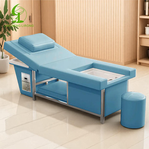 Jincheng muebles de salón tailandés eléctrico ajustable respaldo tumbarse hidroterapia champú cama pelo Spa cama precio al por mayor - Product Image 1