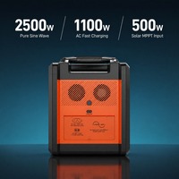 Station d'alimentation portable LiFePO4 2304Wh 2500W avec UPS 14 ports à onde sinusoïdale pure pour la sauvegarde d'urgence à domicile