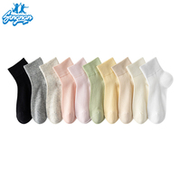 Chaussettes décontractées basses pour femmes, tricotées, respirantes, douces, colorées, unies, style vintage, athlétiques, personnalisables pour le printemps