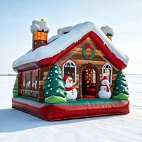 Nouvelle conception de château gonflable en forme de canne à sucre pour Noël, idéal pour la location lors de fêtes