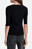 Fabricant de tricots personnalisés Chemise en tricot à manches courtes, d'été mince et sexy, à col en V et à encolure fine